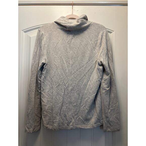 Lou & Grey Women’s Long Sleeve Asymmetrical Full Zip Sweatshirt Size M Gray‎ - Picture 5 of 5